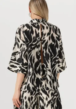 zwarte rouge edit top roualinine 2/4 oversized shirt