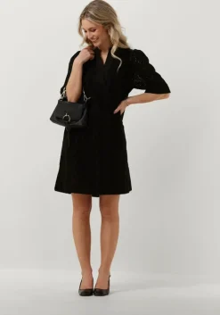zwarte ruby tuesday mini jurk sabela half sleeves full embro short dress