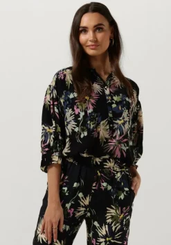 zwarte scotch & soda blouses elbow sleeve easy popover