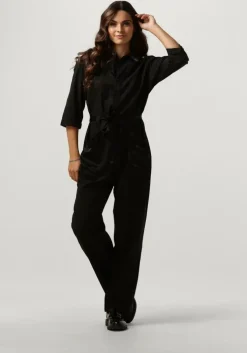zwarte scotch & soda jumpsuit beaded collar jumpsuit