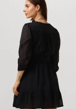 zwarte scotch & soda mini jurk wrap mini dress