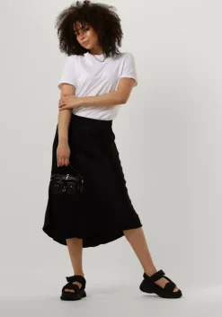 zwarte second female midirok eddy mw midi skirt