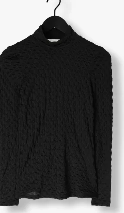zwarte selected femme coltrui slftimmi ls high neck structure top