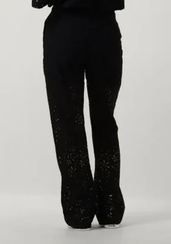 zwarte selected femme flared broek slfkarola hw flared lace pant