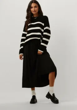 zwarte selected femme maxirok slfsimsa midi plisse skirt