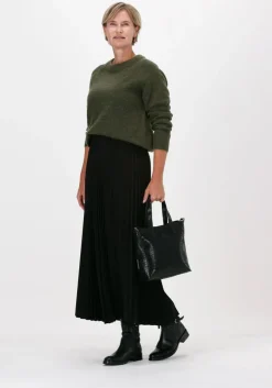 zwarte selected femme maxirok alexis mw midi skirt