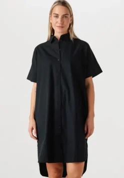zwarte selected femme mini jurk slfblair 2/4 short shirt dress