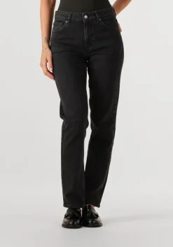 zwarte selected femme slim fit jeans slfslim bea-kori mw jeans