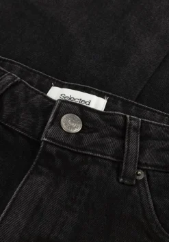 zwarte selected femme slim fit jeans slfslim bea-kori mw jeans