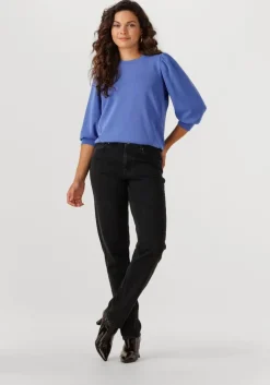 zwarte selected femme slim fit jeans slfslim bea-kori mw jeans