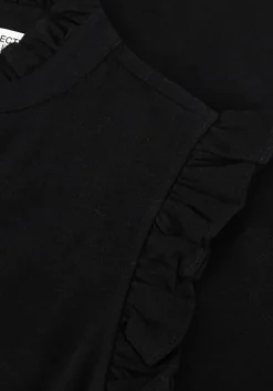 zwarte selected femme top slfviva sl ruffle top