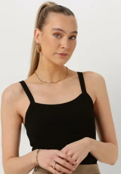 zwarte selected femme top slfcelica anna strap tank top