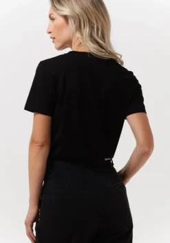 zwarte selected femme t-shirt slfmyessential ss o-neck tee