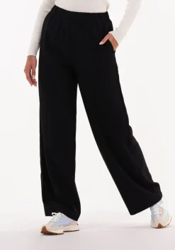 zwarte selected femme wijde broek tinni-relaxed mw wide pant b