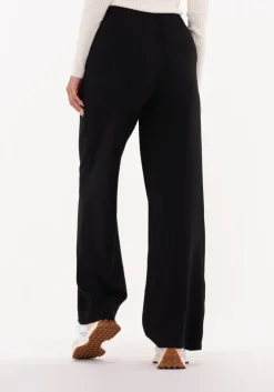 zwarte selected femme wijde broek tinni-relaxed mw wide pant b