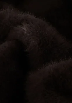 zwarte silvian heach faux fur jas fur coat lizoain