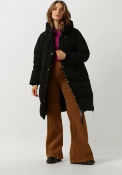 zwarte silvian heach gewatteerde jas long down jacket ibar