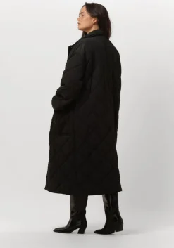 zwarte stand studio gewatteerde jas sage coat