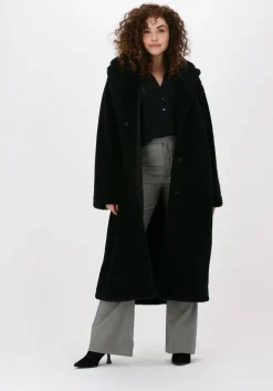 zwarte stand studio teddy jas maria coat teddy