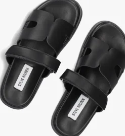 zwarte steve madden slippers missile