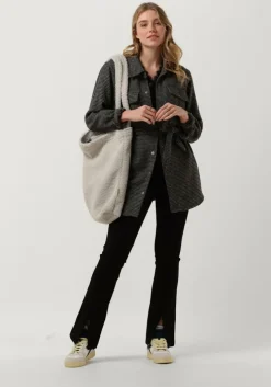 zwarte summum flared broek trousers punto milano