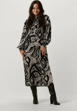 SUMMUM e midi jurk dress irregular dots hammered>DAMES Jurken