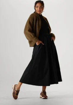 zwarte summum midirok skirt taft