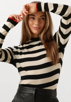 SUMMUM e tops & t-shirts turtle neck top sheer jersey stripe>DAMES Tops & T-Shirts