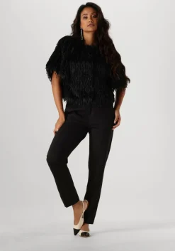 SUMMUM e vest shortsleeve jacket faux feather fur>DAMES Truien & Vesten