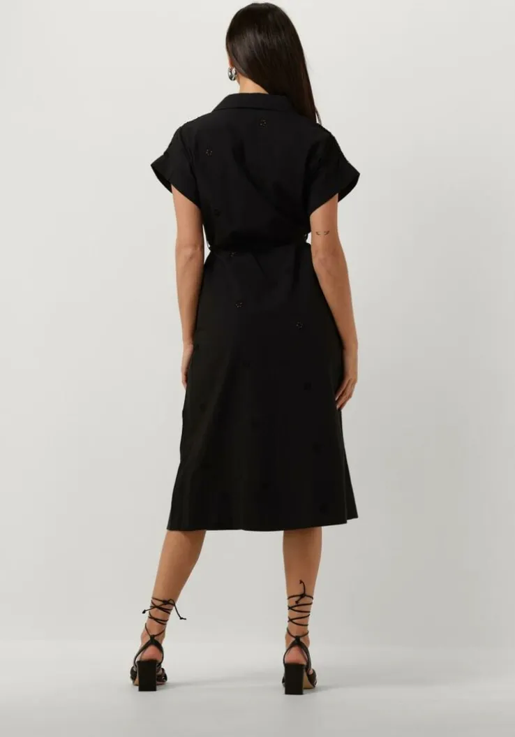 zwarte suncoo midi jurk coco