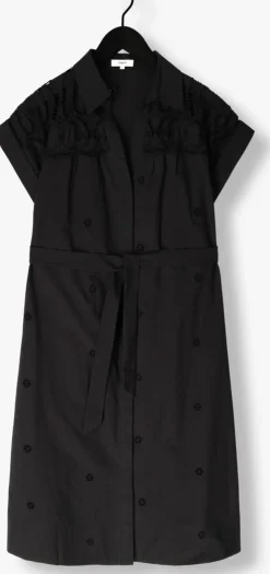 zwarte suncoo midi jurk coco