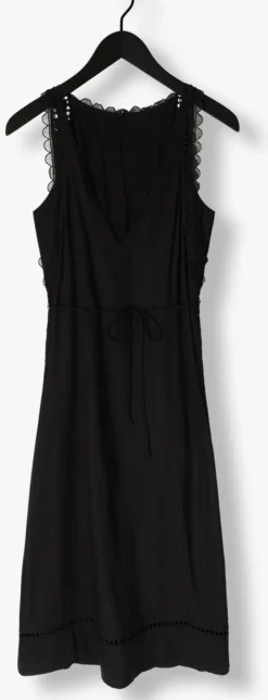 zwarte suncoo midi jurk cristy