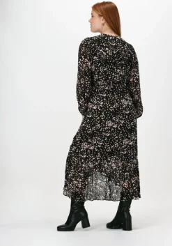 zwarte suncoo midi jurk robe cemon