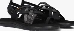 zwarte teva platte sandalen w voya strappy