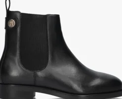 zwarte tommy hilfiger chelsea boots th stud