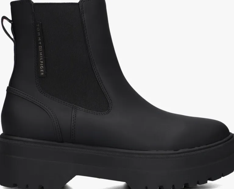 TOMMY HILFIGER e enkelboots rubberrised chelsea>DAMES Boots
