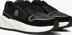 zwarte tommy hilfiger lage sneakers chunky fashion runner