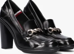 zwarte tommy hilfiger pumps tommy twist high heel loafer
