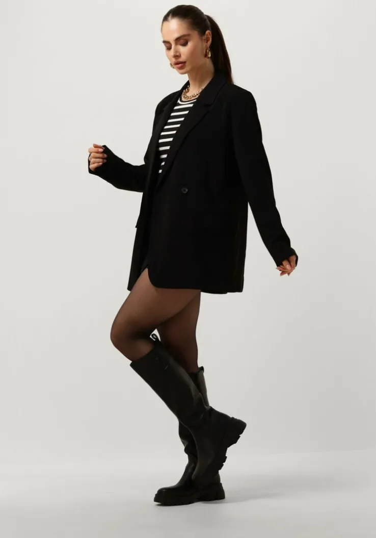 zwarte tommy hilfiger top slim 5x2 rib stripe tank ns