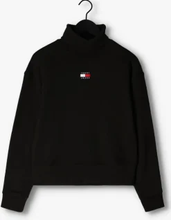 zwarte tommy jeans coltrui heavyweight knits col