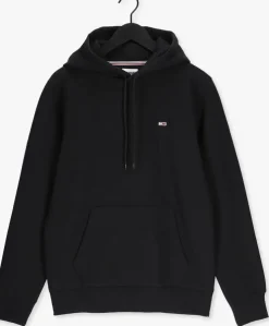 zwarte tommy jeans trui tjw regular fleece hoodie