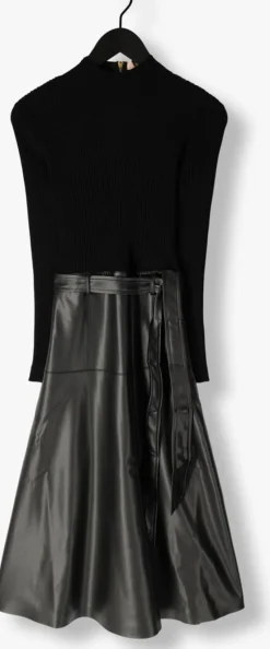 zwarte twinset milano midi jurk 242tt3080