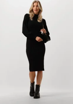 zwarte twinset milano midi jurk 242tp3591