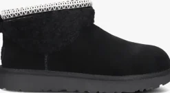 zwarte ugg vachtlaarzen classic ultra mini maxi curly