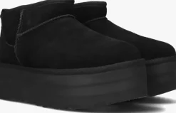 zwarte ugg vachtlaarzen w classic ultra mini platform