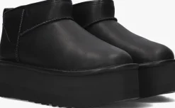zwarte ugg vachtlaarzen w classic ultra mini platform