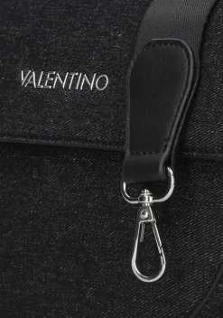 zwarte valentino bags schoudertas bigs denim flap bag