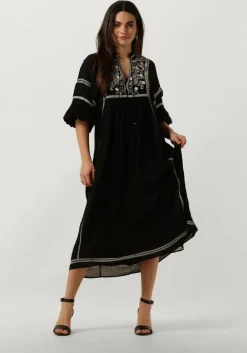 zwarte vanessa bruno midi jurk veronica