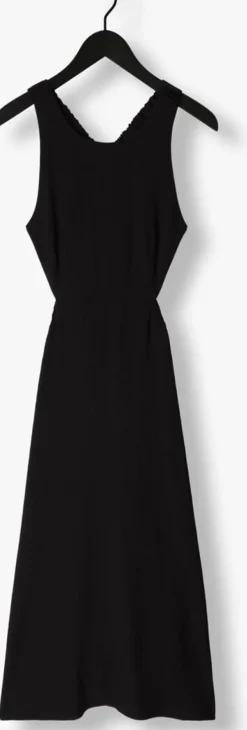 zwarte vanilia maxi jurk resort cross