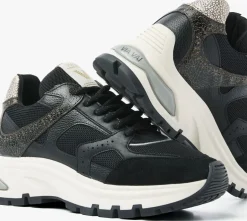 zwarte via vai lage sneakers liz curtis